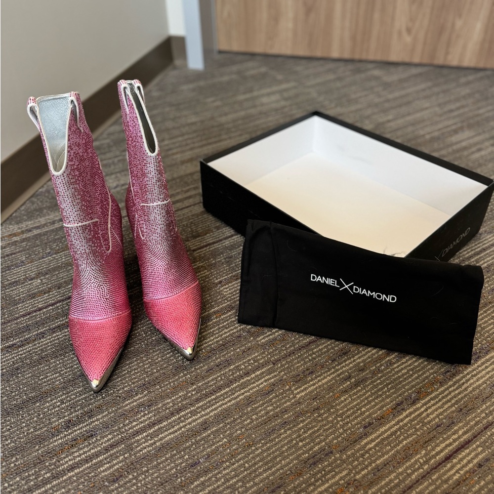 Daniel x Diamond Glitter Ombré Western Boot - Picture 1 of 8